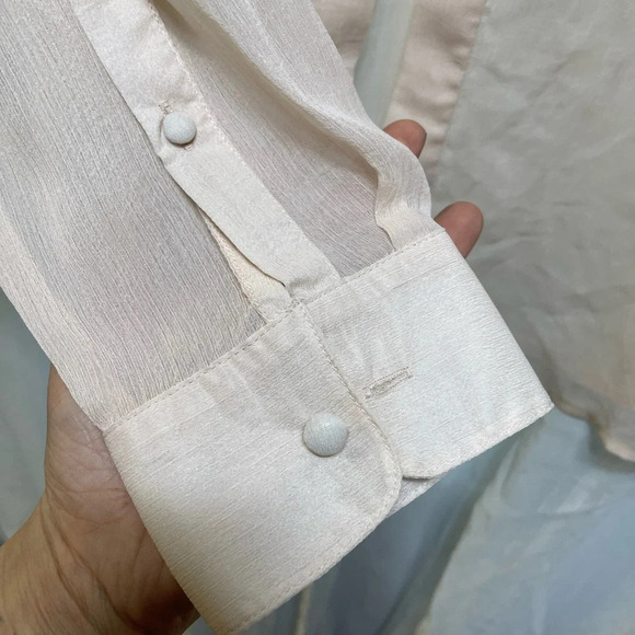 Sheer asos design light peach colored large blouse - Picture 9 of 13